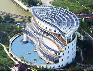 皇明建成太阳能的“太极”建筑